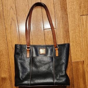 Dooney & Bourke Black and Brown Leather Tote